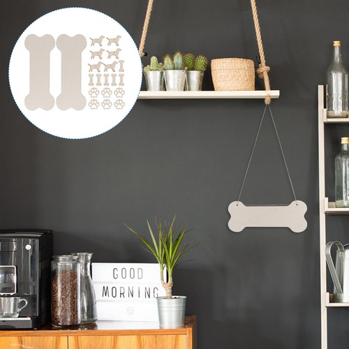 Juego de 20 letreros colgantes de madera para huesos de perro con recortes de madera decorativos hágalo usted mismo - Imagen 3 de 12