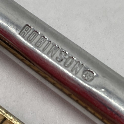 Cucharadita Robinson Henway de acero inoxidable satinado mango liso delgado punta plana 6,5" - Imagen 4 de 5