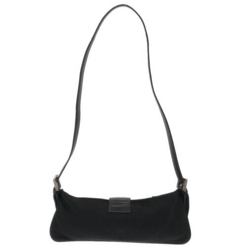 Auth FENDI - 26685 Black Chemical Fiber Leather Shoulder Bag - Picture 3 of 12