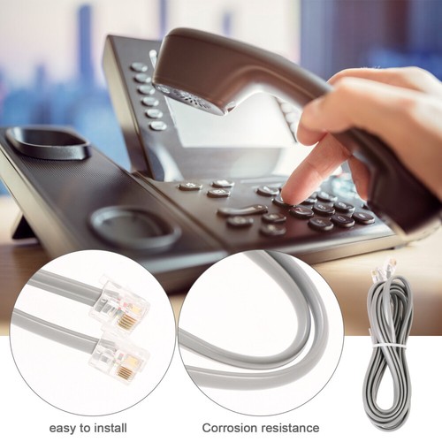 3 Pcs Telephone Cable Extension Cord Cords for Landline Phones - Zdjęcie 2 z 12