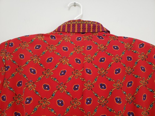 (A5) Vintage Victoria Morgan Floral Dress Secretary 80s 90s Size 12 Belted USA - Picture 6 of 11