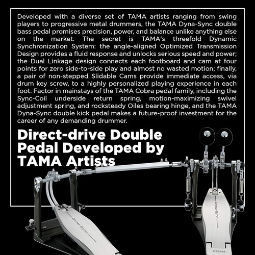 TAMA HPDS1TW Dyna-Sync Series Twin Pedal Optimized Transmission Design - Picture 10 of 12