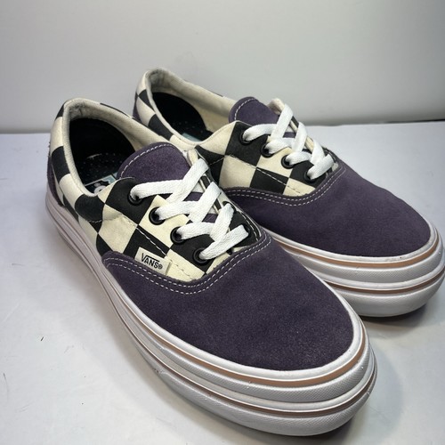 Vans 721356 platform a scacchi viola scamosciato US donna 7, uomo 5,5, UK 4,5, EU 37 - Foto 20 di 20