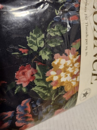 Juego de Sábanas Percale Elegance Queen Azul Floral Hierro Juego de 4 Piezas Hecho en EE. UU. Nuevo - Imagen 4 de 24