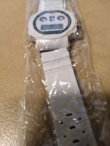 Graue markenlose Quarz Sportuhr für Teile gebrochenes Band - Bild 5 von 6