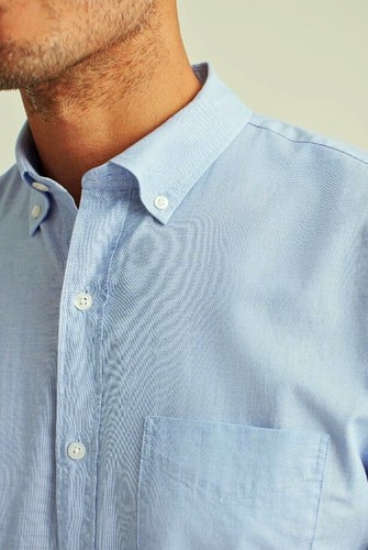 Bonobos Stretch Everyday Shirt Dress Shirt Sz XL Tailored Fit Blue End on End - Picture 10 of 10