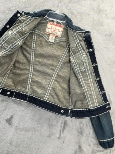 Chaqueta vaquera de colección True Religion Jimmy Super T para mujer pequeña Y2K años 90 10300NBT2 - Imagen 14 de 24