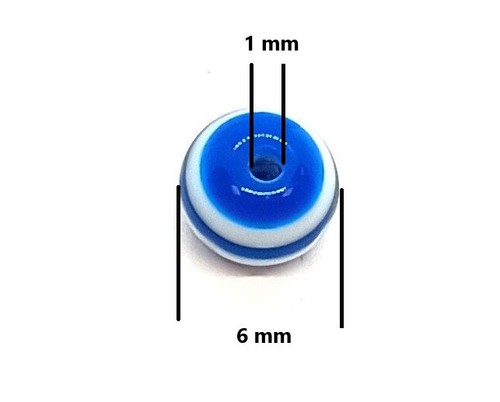 50pcs 6mm Multicoloured round striped resin beads DIY Jewellery Making Handcraft - Picture 2 of 9