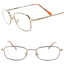 Modern Stylish Elegant Fashion Gold Tortoise Rectangle 2.25 Reading Glasses