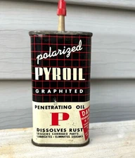 Vintage Empty PYROIL 3oz Handy Oiler Oil Can, Canco 68-A