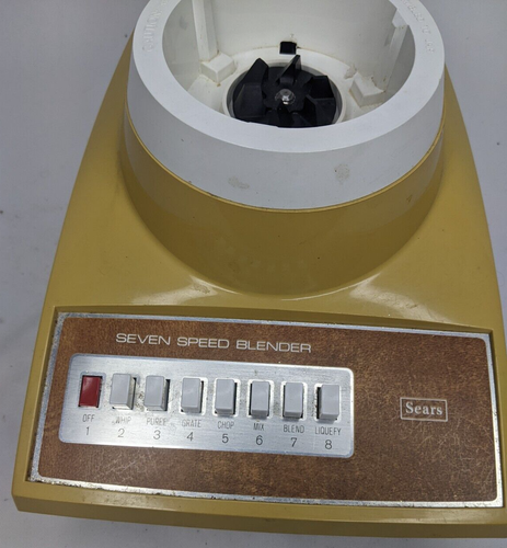Working Vintage Sears 7 Speed Gold Blender Retro Kitchen#400.829002 - Picture 3 of 9