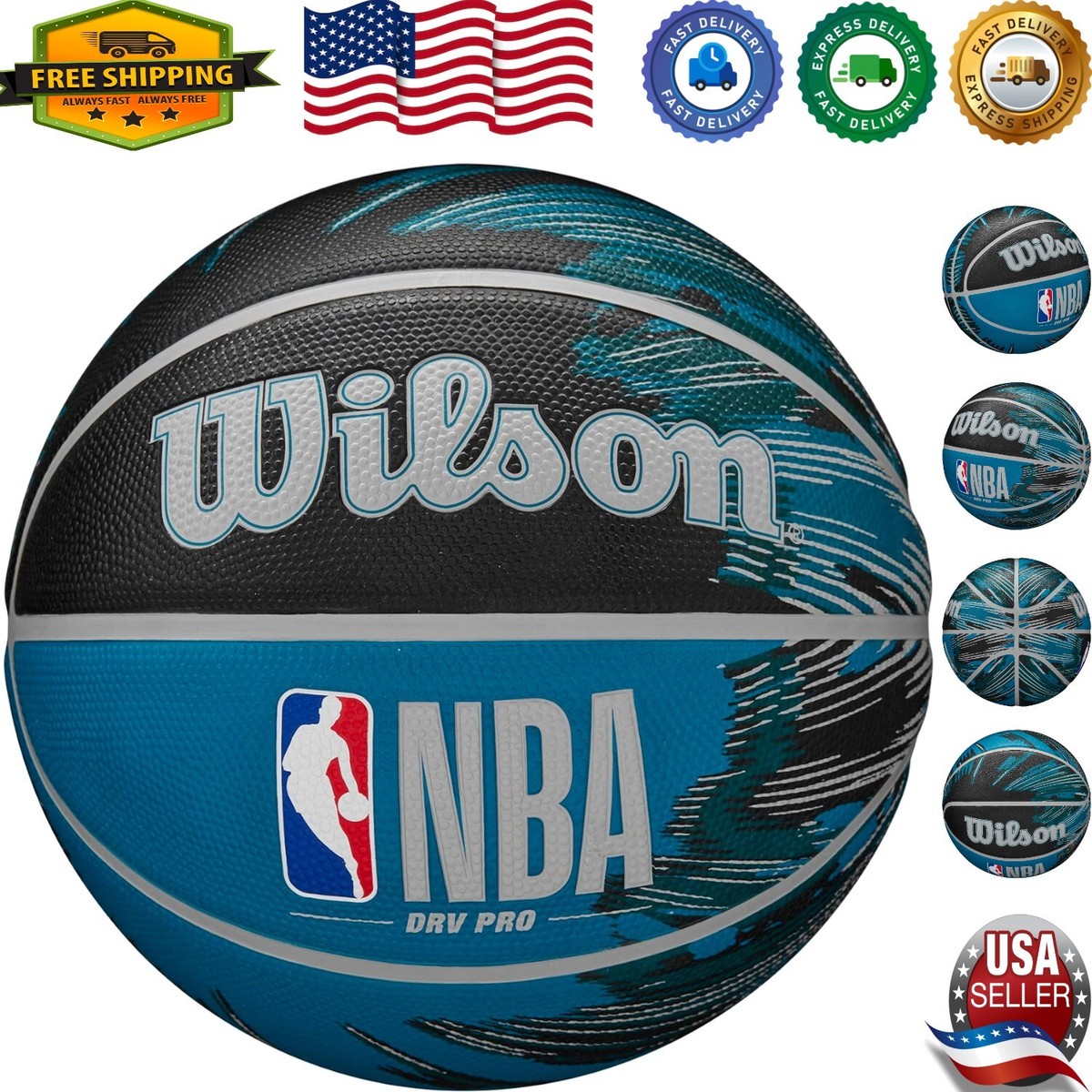 Official NBA Basketball for Outdoors - Size 7 Tackskin Grip