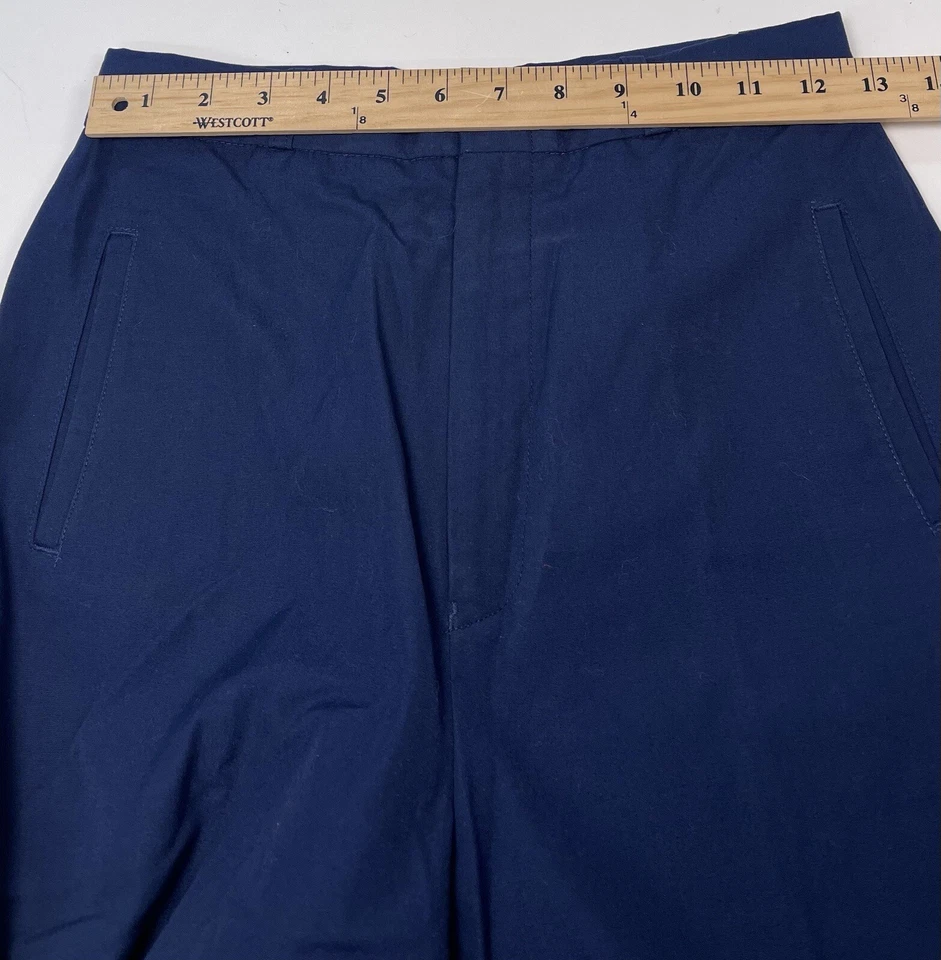 VTG CASUAL CORNER Womens SIZE 9 (26"x31") Navy High-Rise Flat Front CHINOS Pants - Image 3 of 4