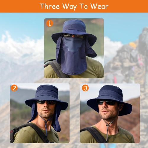 Sombrero de ala ancha transpirable para sol gorra de cubo verano pesca protección UV hombres mujeres - Imagen 147 de 150