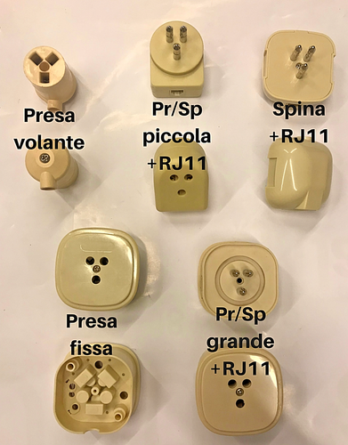 PRESA O SPINA TELEFONICA RJ11 TELEFONO FISSO PLUG 6/4 C LINEA VOLANTE TRIPOLARE - Zdjęcie 1 z 6