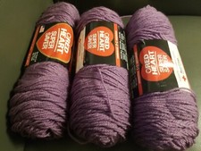 3 Red Heart Super Saver Yarn-Medium Purple
