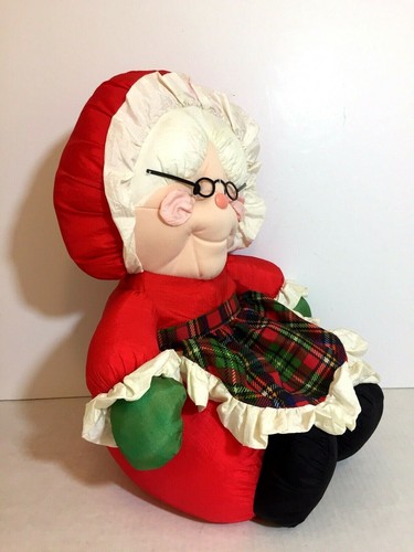 ANCO Vintage 1992 Christmas Puffalump Style Mrs Claus 16" Polyester Fiber - Picture 2 of 7