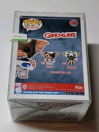 Funko POP! Movies Gizmo with 3D Glasses #1146 Gremlins Vinyl +Protector - Picture 3 of 6