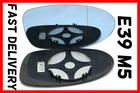 BMW 5 E39 M5 1997-2003 WING MIRROR GLASS BLUE HEATED RIGHT CLIP ON