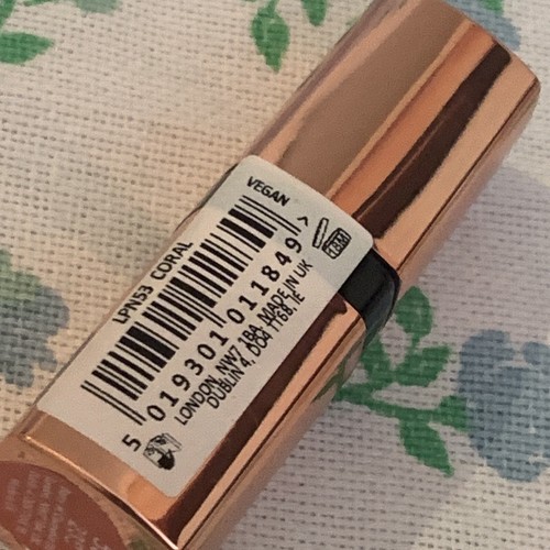 🇬🇧 Barry M Lip paint Lipstick 53 Coral Orange Pearl Pink Golden Case. Rare 🎁 - Picture 4 of 4