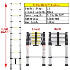 Teleskopleiter 10.5ft Stehleiter Anlegeleiter Mehrzweckleiter Alu Ladder Leiter