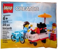 LEGO HOT DOG STAND Set 40078 bike city town creator food polybag