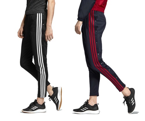 Adidas Athlétique Femmes Id 3-Stripes Snap Poppers Survêtement Pantalon XS S M L - Picture 1 of 22