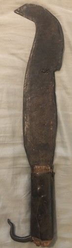 Primitive Hand Made Scythe Sickle Rustic Wood Metal Knife Tool 16-1/2" Long - Picture 5 of 6