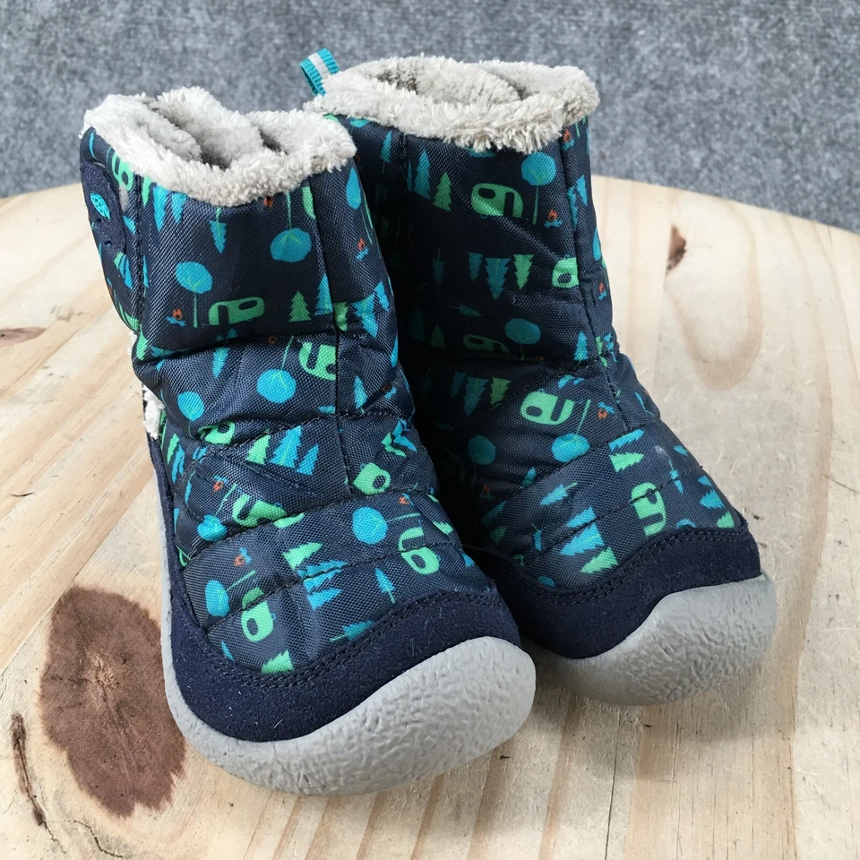 Keen Botas Juveniles 7 Mujeres 8.5 Tobillo Invierno Informales 230320 Cuero Azul Pull On Foto 3 de 4