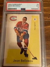 1959 PARKHURST #6 JEAN BELIVEAU MONTREAL CANADIENS HOF, PSA 5  EX