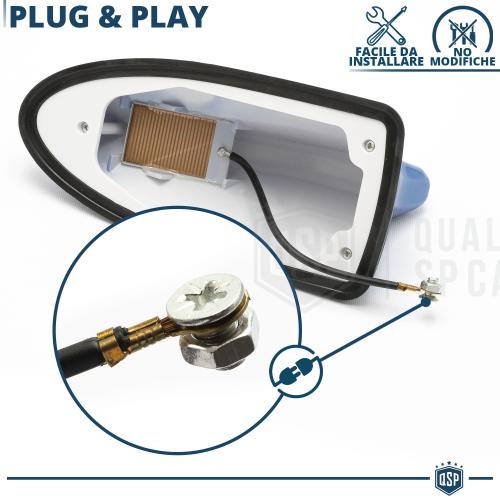 Antenna Auto a PINNA DI SQUALO Blu Universale VERA Ricezione RADIO AM-FM-DAB+ - Foto 7 di 9