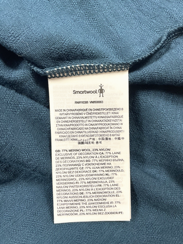 Smartwool Hoodie Blue Merino Blend Pullover Women Small - Botanical Weave - Bild 8 von 10