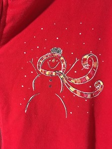 Trilllogy-Womens-Embellished-Red-Zip-Jacket-Christmas-Holidays-Winter-XL