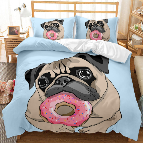 Hund Bettbezug Haustier Welpe Bettwäsche Set Niedlich Cartoon Bezug für Tier Decke Bezug - Bild 14 von 40