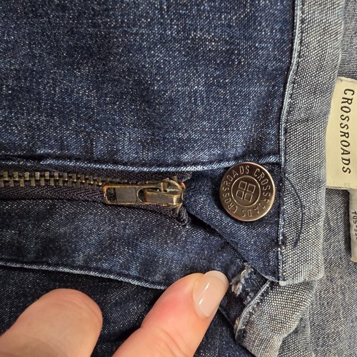 Crossroads Jeans Womens 8 Dark Wash Barrel Straight Plain Back Cowgirl Western - Picture 8 of 9