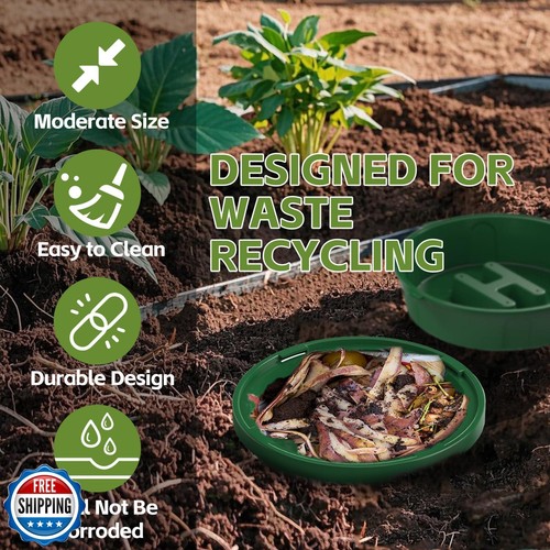 TOP XIAN 4er Pack Inground Wurmkomposter, Outdoor Wurmkomposteimer für Garten  - Bild 4 von 5