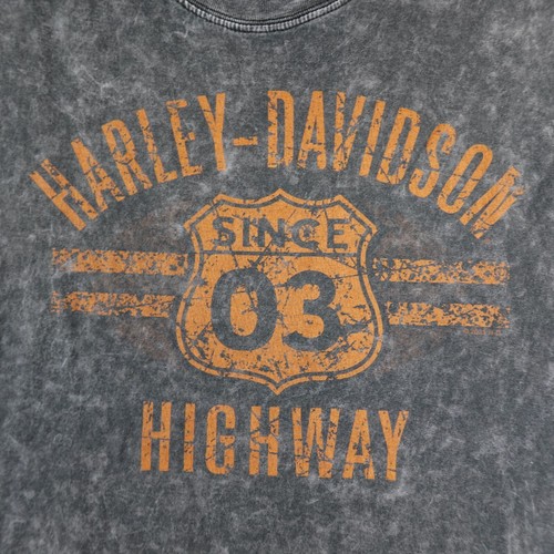 Harley Davidson Santa Maria Tank Top Men L Black Heather Distressed Rugged - Picture 8 of 21