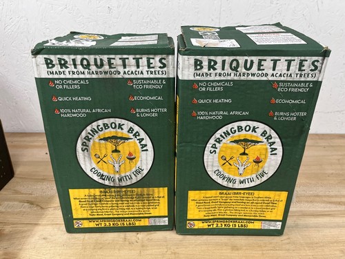 10 Pfund Springbock Braai afrikanisches Hartholz Akazie Holzkohle Briketts zum Grillen - Bild 1 von 5