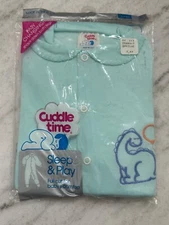 New Vintage Cuddle Time Sleep & Play One Piece Sleeper Dinosaur Lg 12-18 Months
