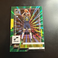 2022-23 Panini Donruss Jordan Clarkson Laser Green Holo Laser #114 Utah Jazz