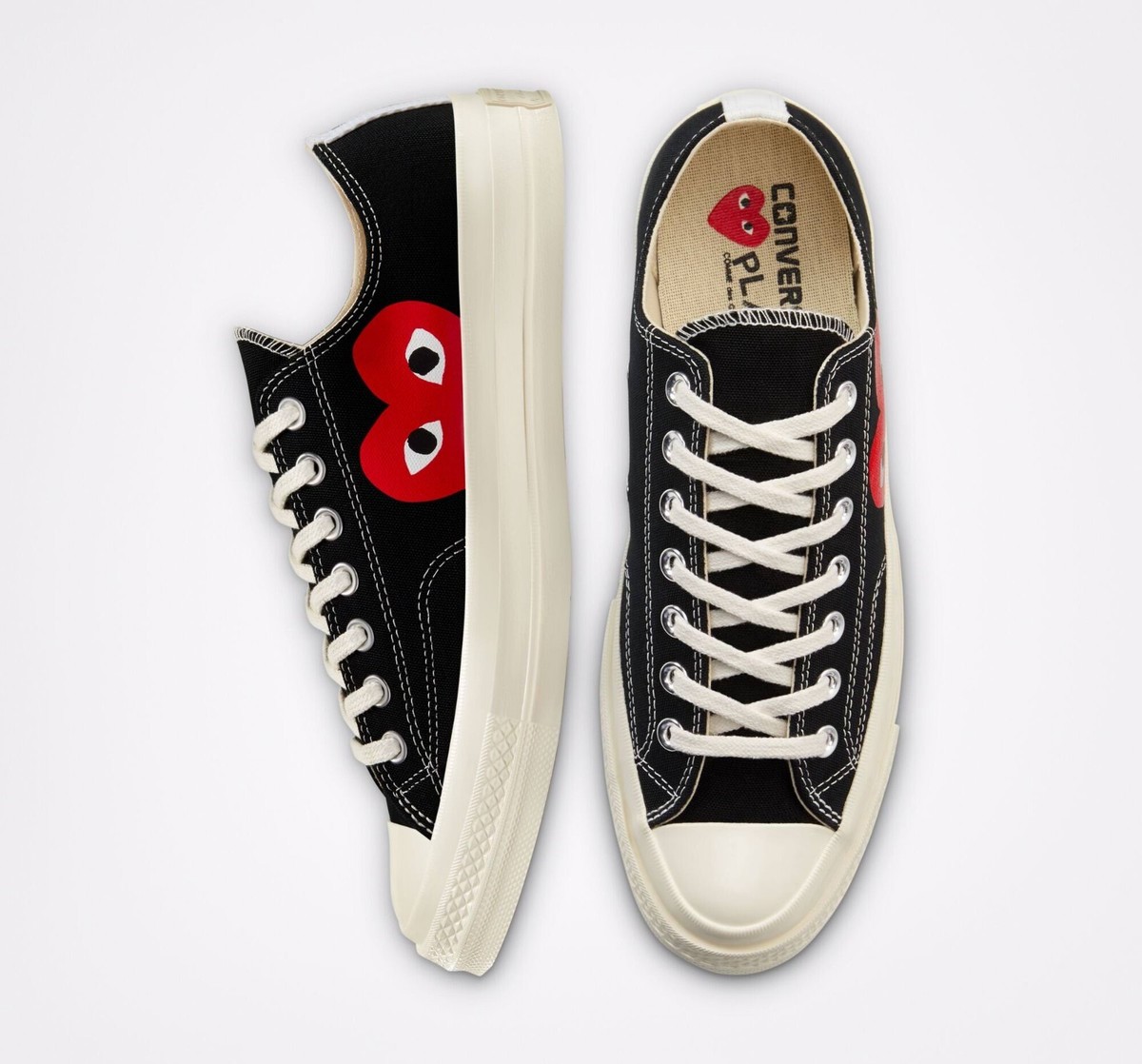 【美品】COMMEdesGARCONS New Mens CONVERSE X COMME DES GARCONS PLAY CHUCK 70 150206C