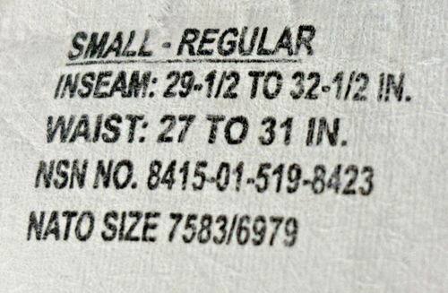 USGI 8415-01-519-8423 Adjustable Combat Pants w/Digital Camo - Small/Reg - Picture 3 of 4