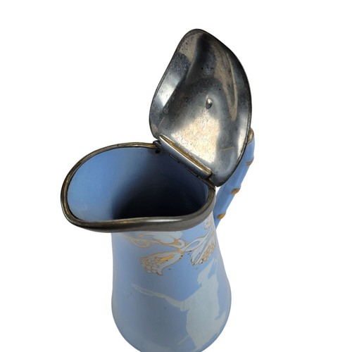 Antique T & R Boote Pitcher Lid Patent Mosaic Blue Neoclassical Figure Floral - Picture 7 of 15
