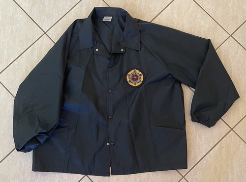 Vintage Auburn Sportswear 100% Nylon Navy Blue XXL Windbreaker Jacket - JWV - Picture 3 of 9