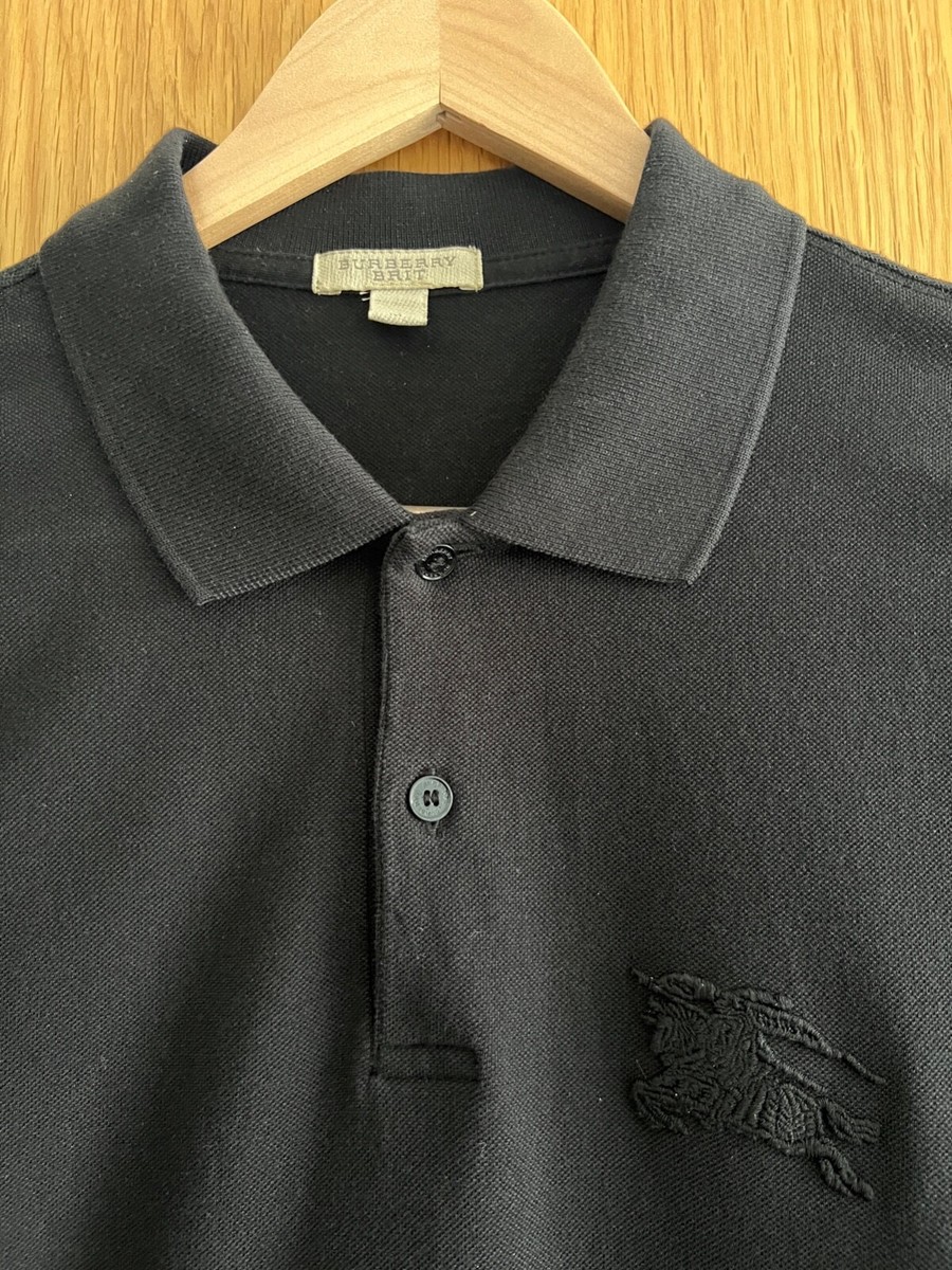Mens burberry polo sale deals