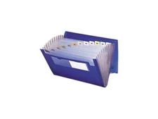 Smead 70876 Expanding File, 12 Pockets, Letter, Blue/Clear