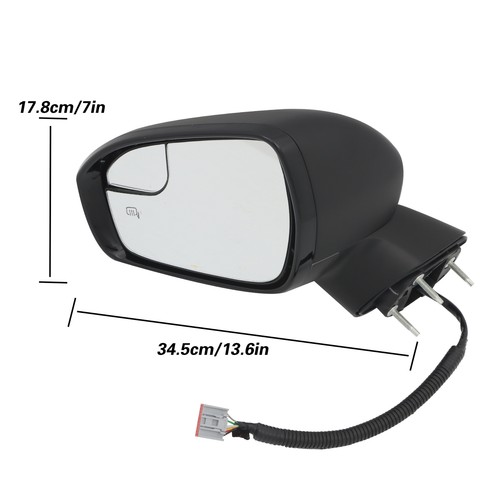 Driver Side Mirrors For Ford Fusion 2013 2014 Left Hand 7PIN DS7Z17683BA-PFM - Picture 2 of 14