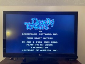 Deadly Towers (NES, 1987) Cleaned Tested Working