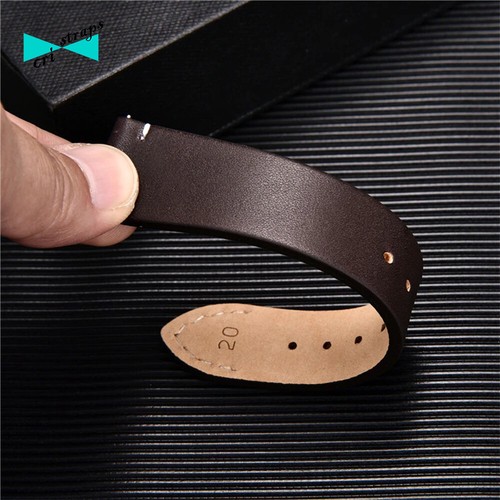 CINTURINO IN PELLE con cucitura marrone nero cuoio orologio uomo 18 20 22 24 mm - Imagen 4 de 15