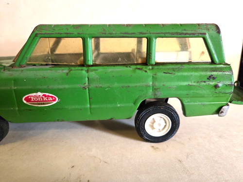 VINTAGE TONKA GREEN JEEP CHEROKEE WAGONEER 53078 - Picture 8 of 9